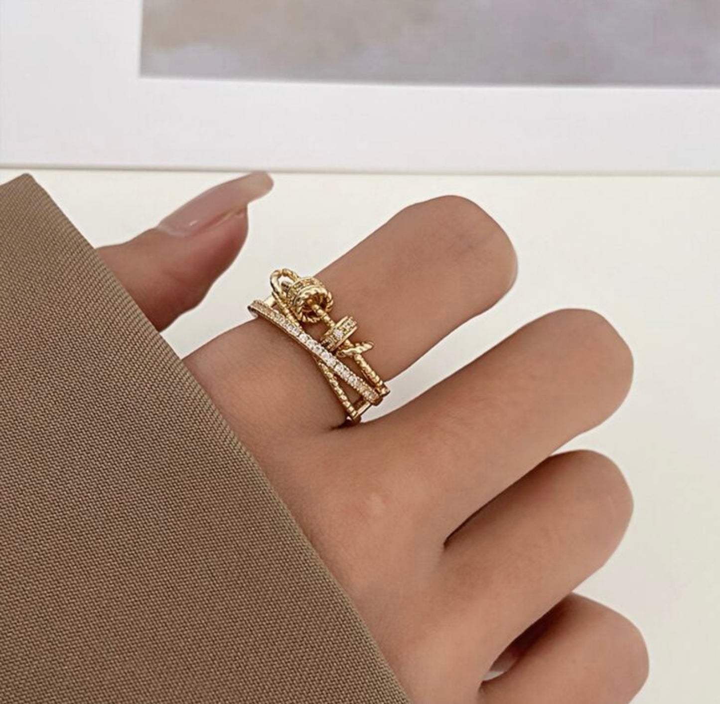 Schrauben Ring Gold
