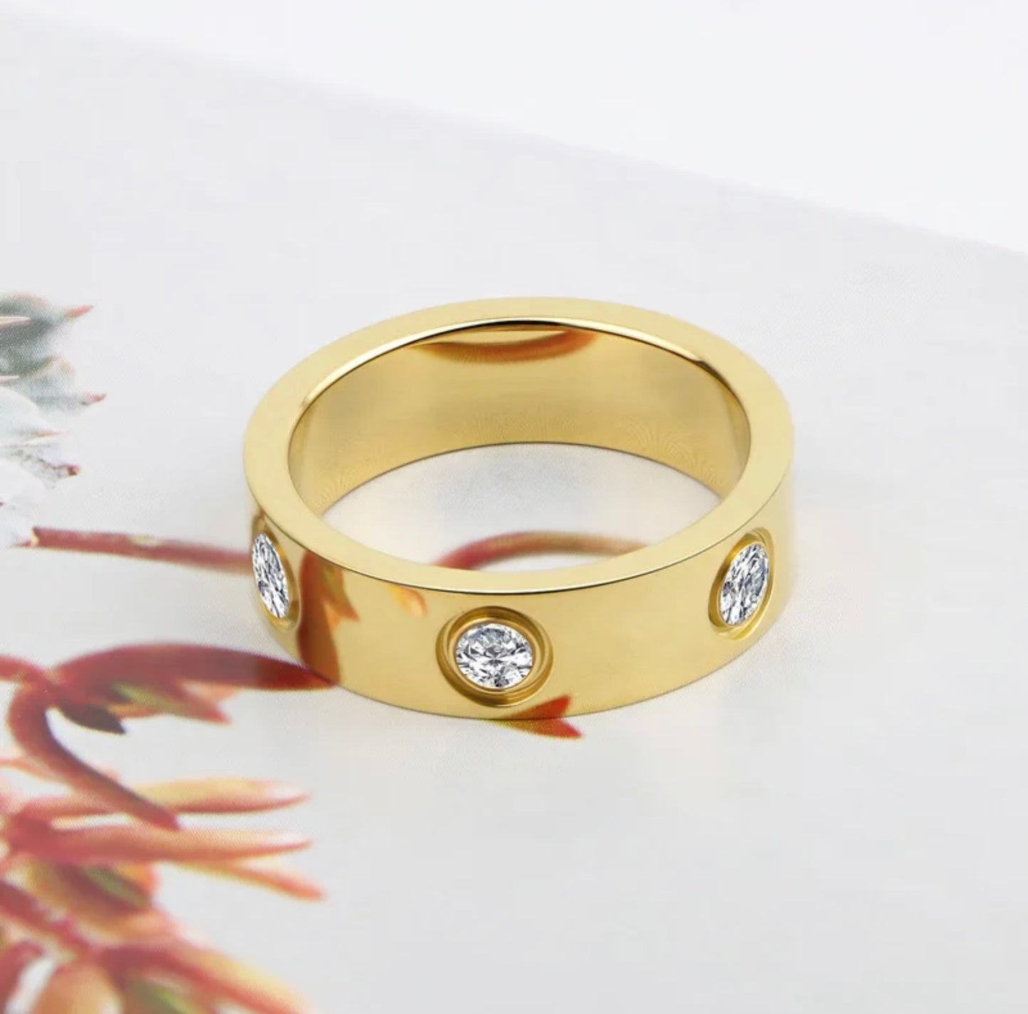 Xcartier Love Ring mit Steinen Gold