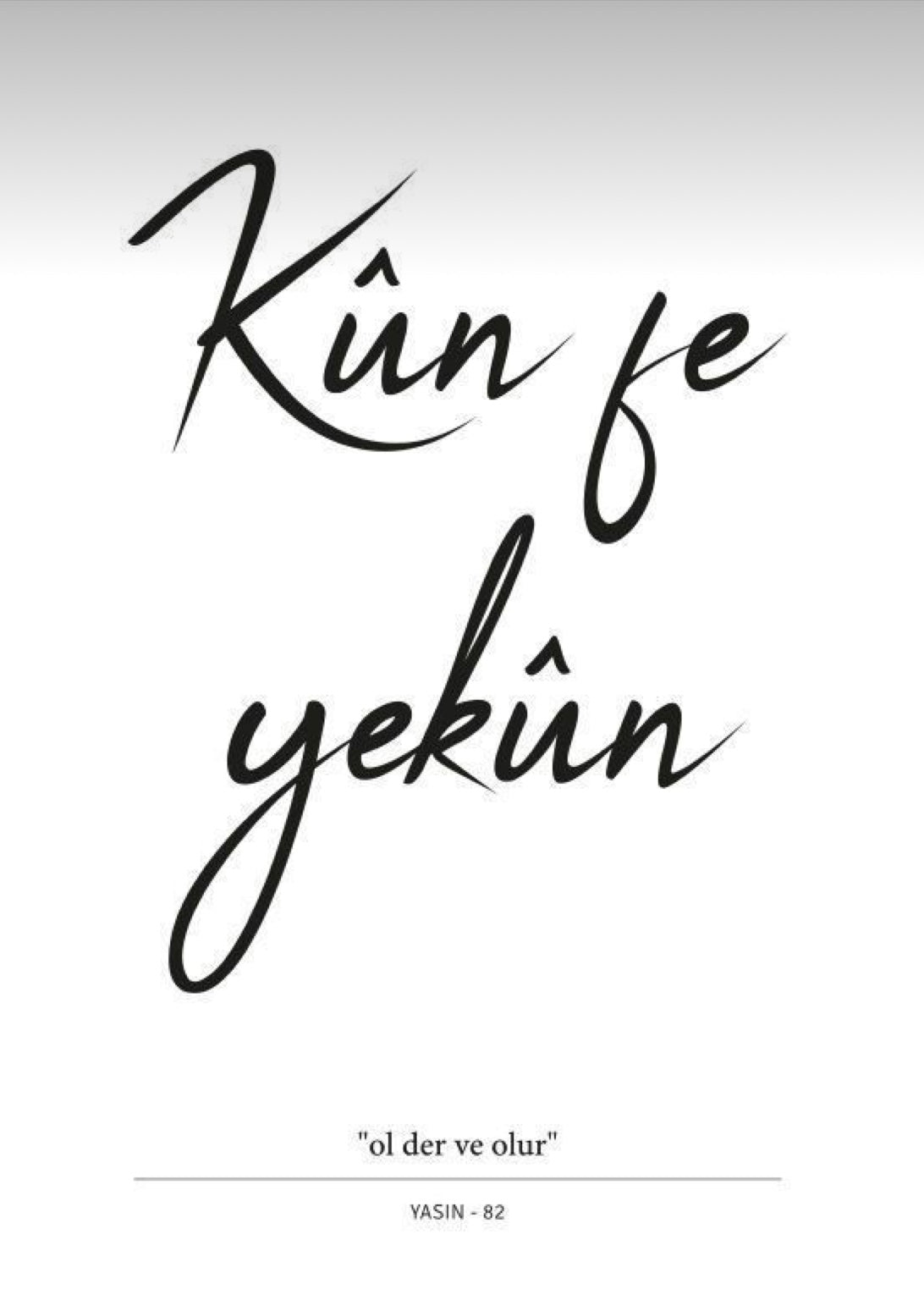 Kun fe yekun Bleistift