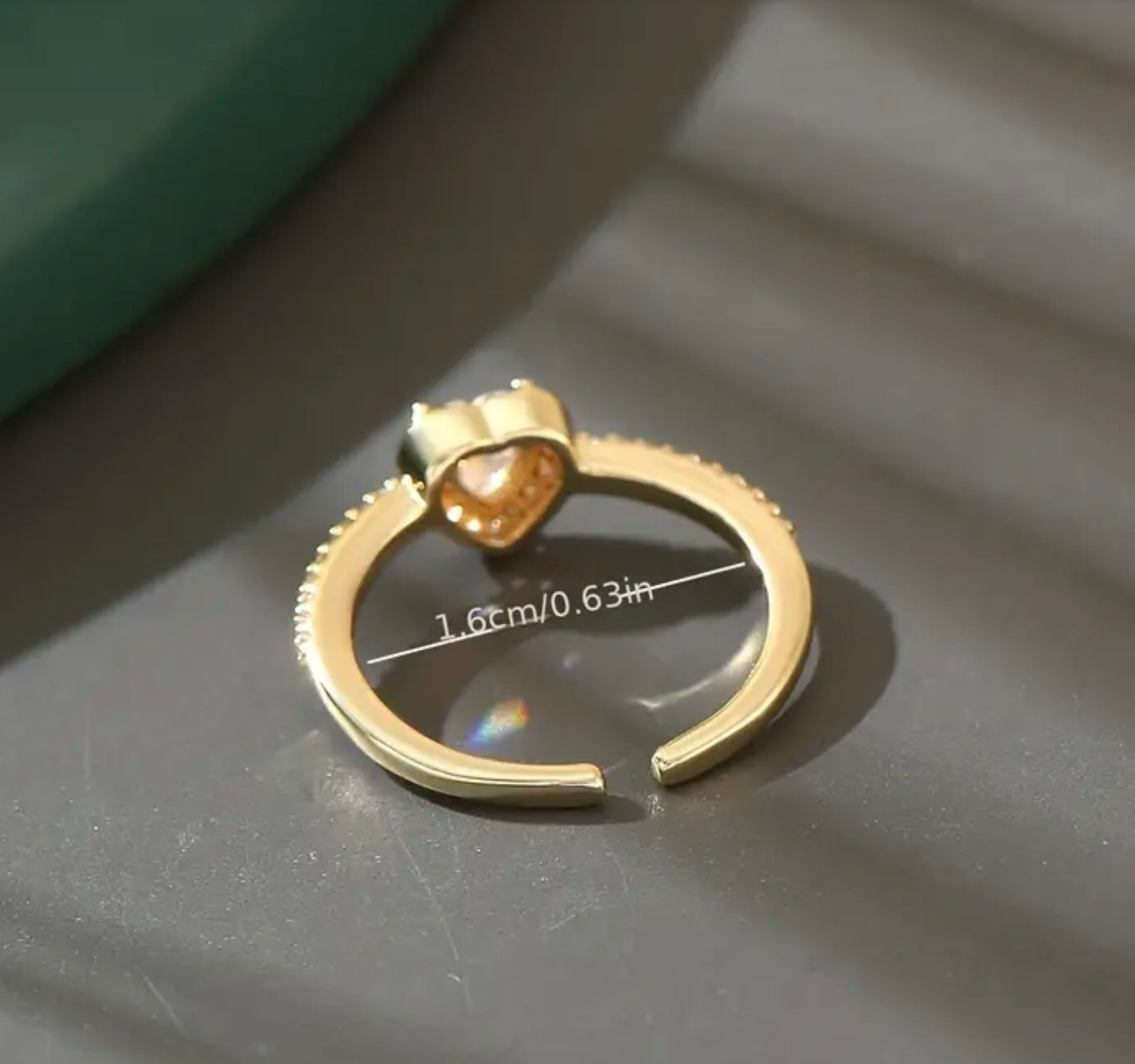 Strassherzen Ring