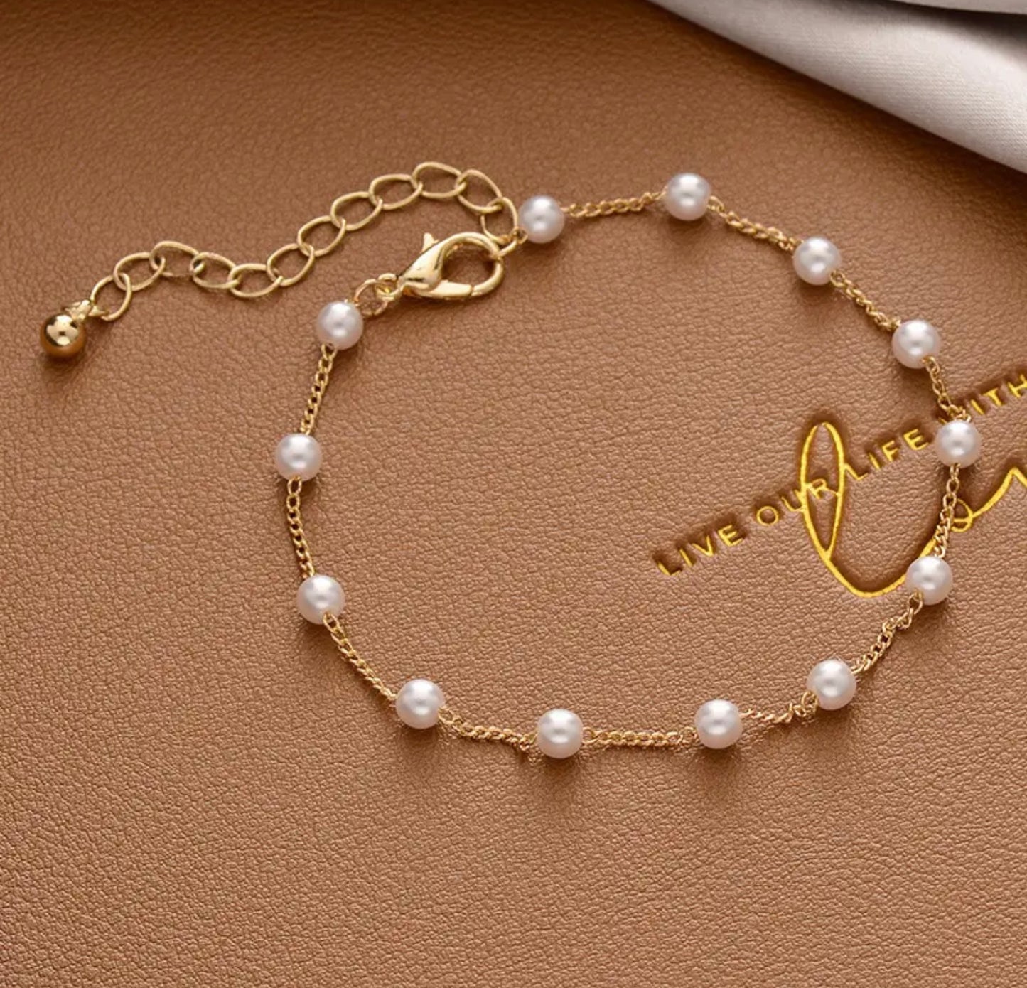 Perlen Armband Gold