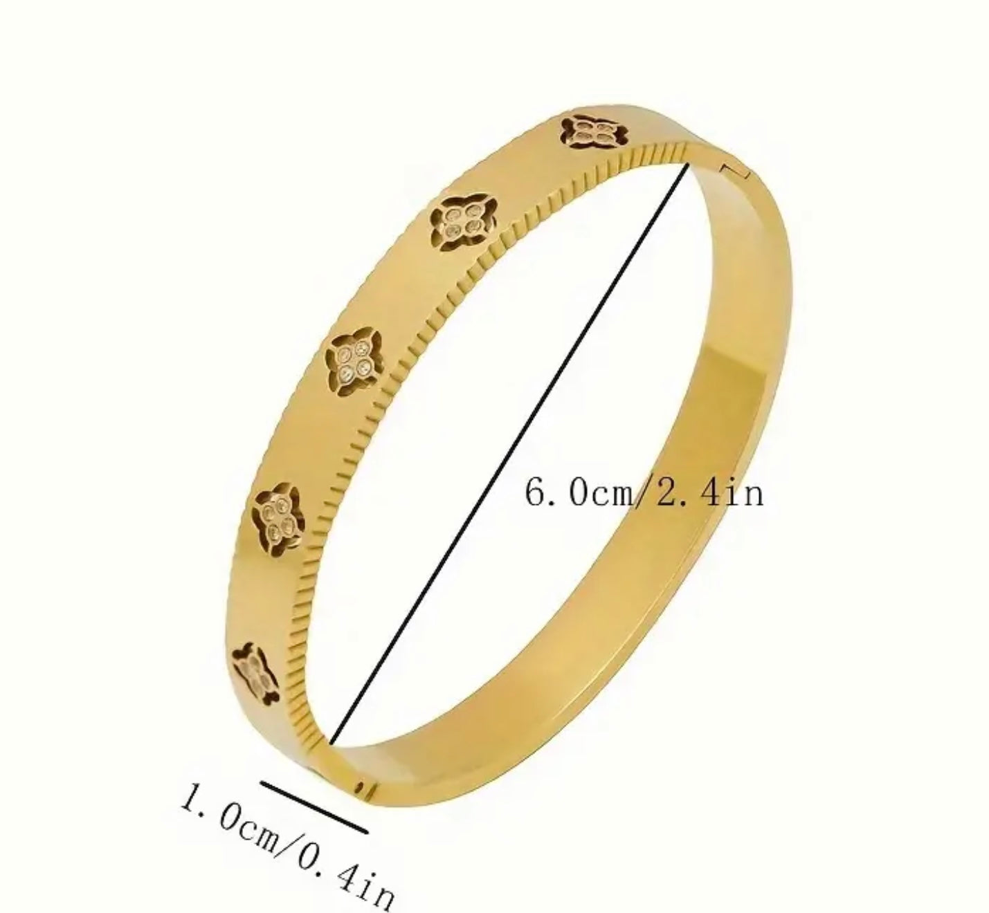 Clover Armreif Gold