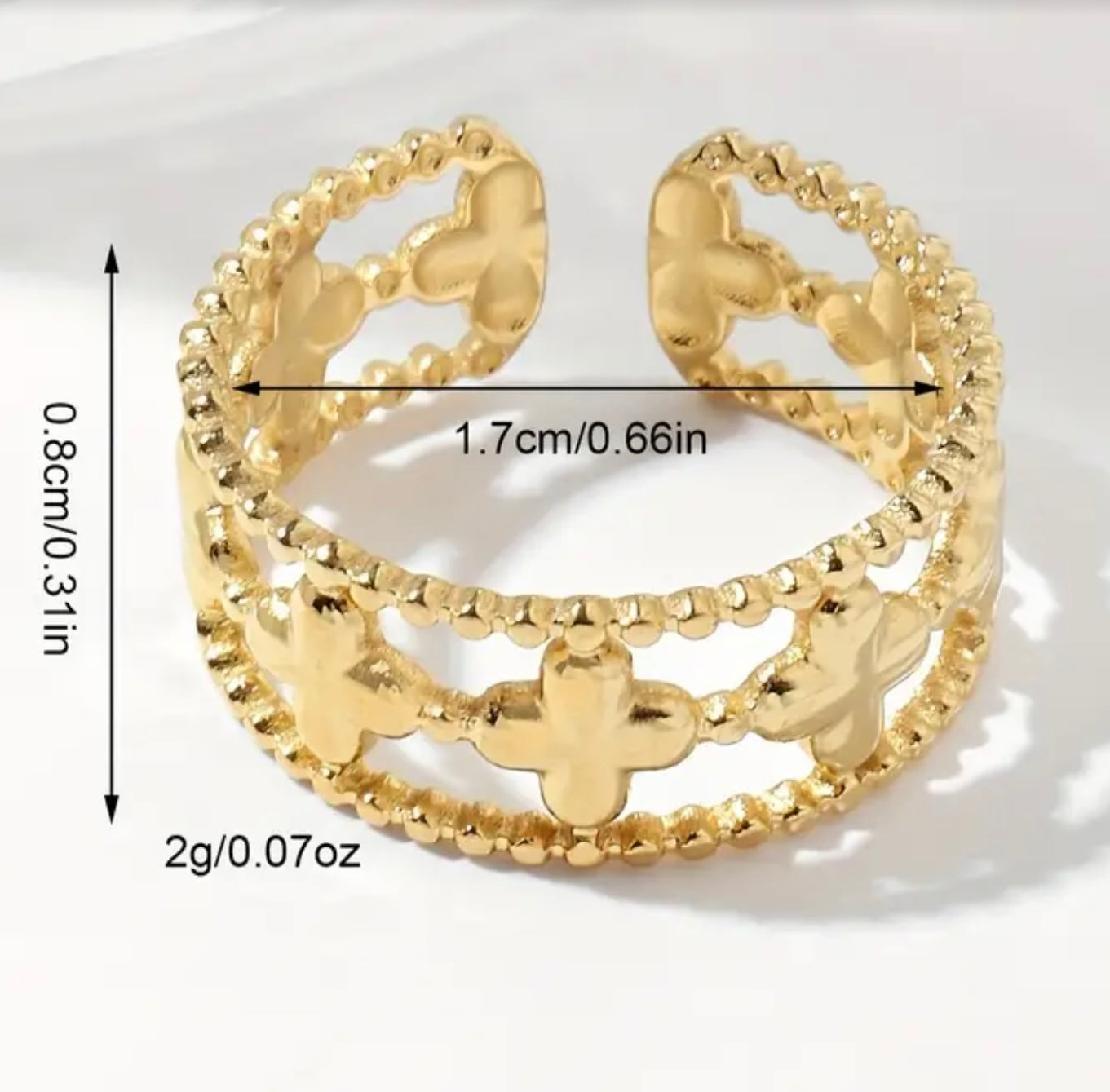 Doppelkleeblatt Ring
