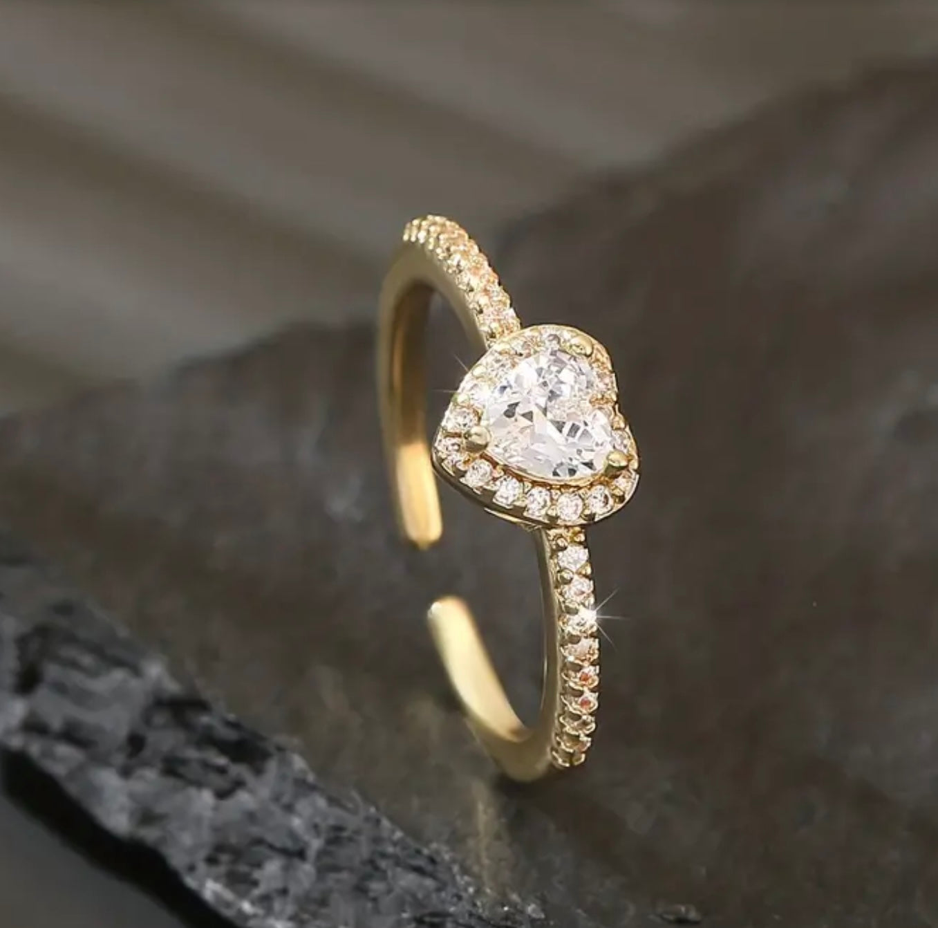 Strassherzen Ring