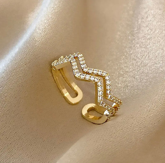 Doppelzack Ring Gold